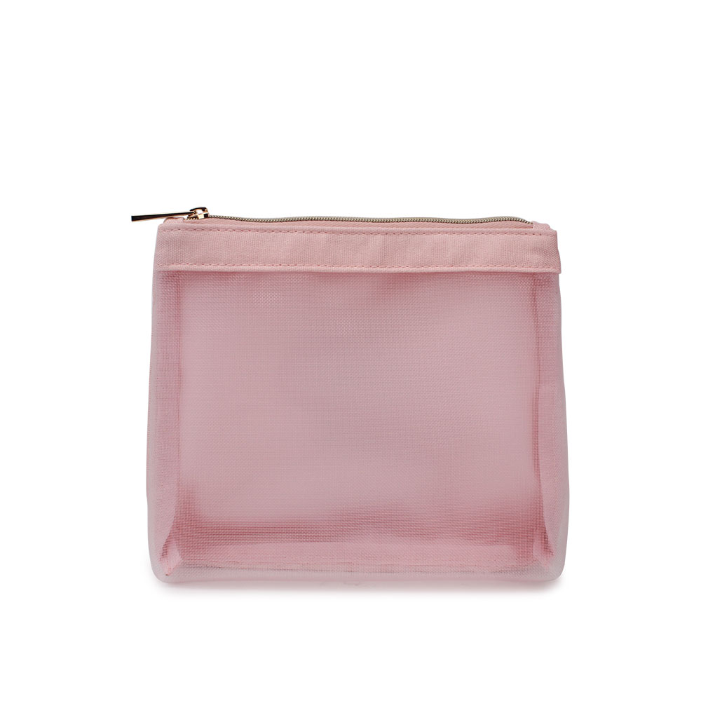 Small Pouch Cosmetic Bag Bamboo Fiber Nylon Mesh - CBT049