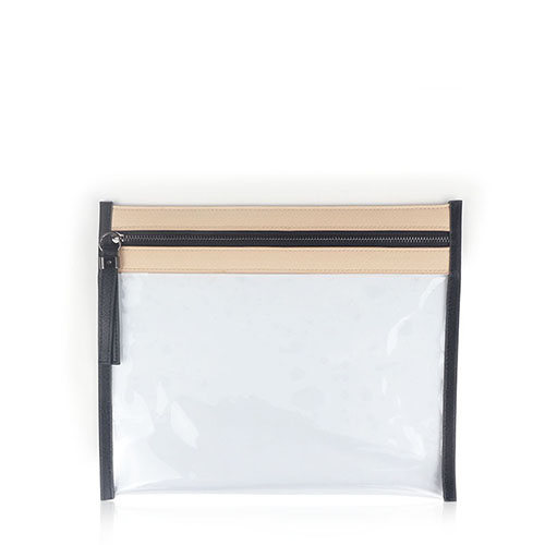 Flat Pouch Cosmetic Bag TPU PU Leather - CBT115