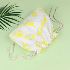 Portable Beauty Drawstring Bag Pineapple Fiber - CNC092