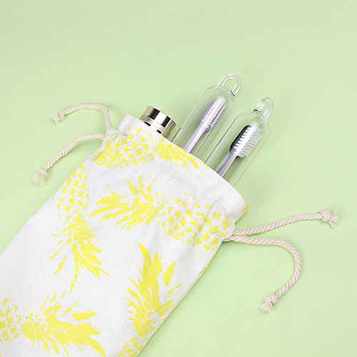 Small Beauty Drawstring Bag Pineapple Fiber - CNC093