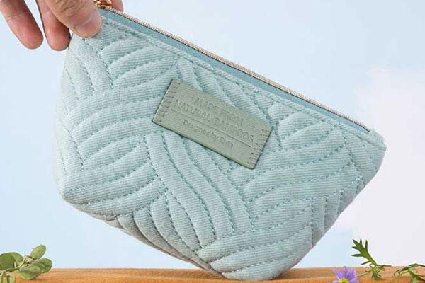 Bamboo fiber cosmetic bag