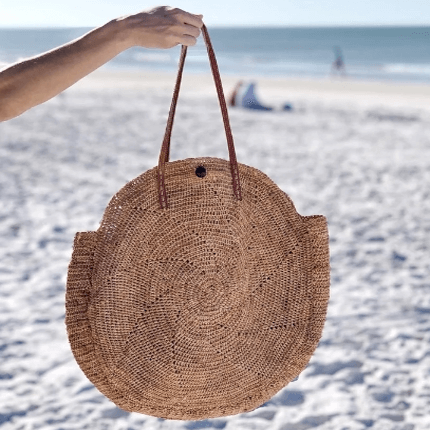 Raffia tote bag