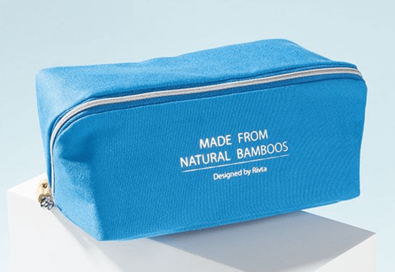 Bamboo fiber foldable toiletry bag