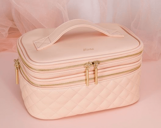 Double- layer makeup bag