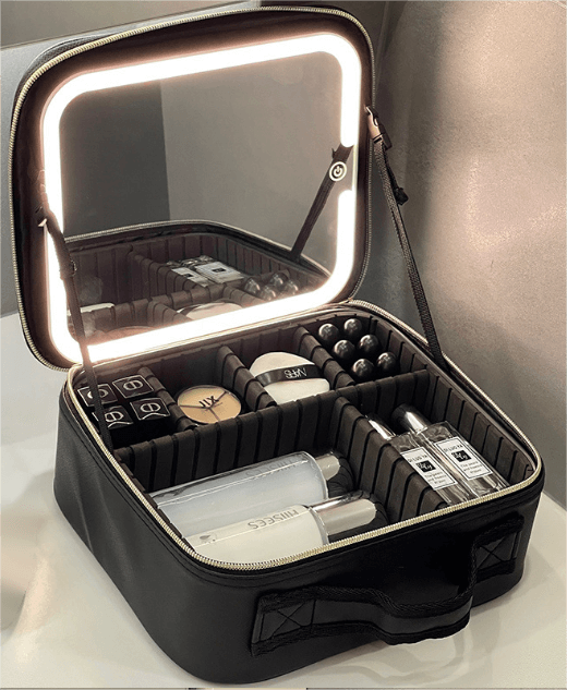 LED lights makeup case