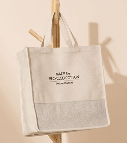 Recycled cotton tote bag