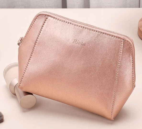 PU solid color makeup bag