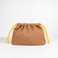 Braid Drawstring Bag Made Of Straw - CBO103