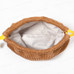 Braid Drawstring Bag Made Of Straw - CBO103