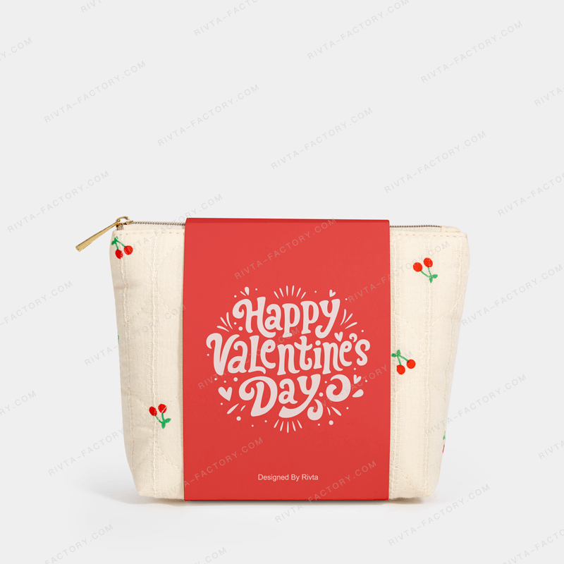 Quilted Cosmetic Bag Linen Cotton - CBC203