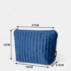 Quilted Cosmetic Bag RPET Velvet - CBR317