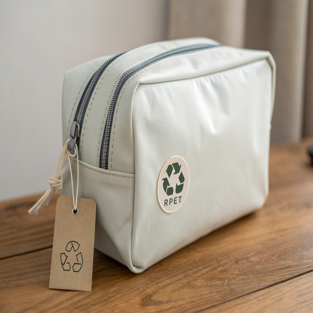 Sustainable RPET Toiletry Bag from Recycled Bottles Sustainable RPET Toiletry Bag from Recycled Bottles