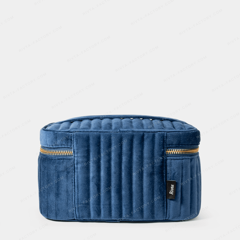 Quilted Makeup Case RPET Velvet - CBR318