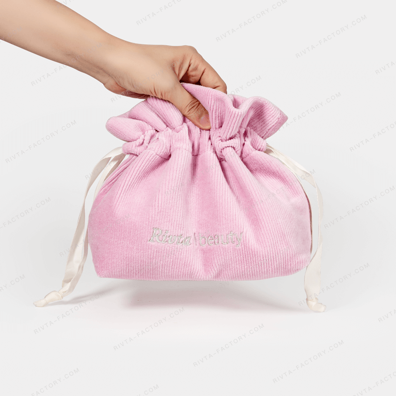 Corduroy Cosmetic Bags Made Of 100% Recycled Material - CBR321